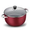 ZISIZ 30CM Double-Handle Iron Soup Pot with Lid