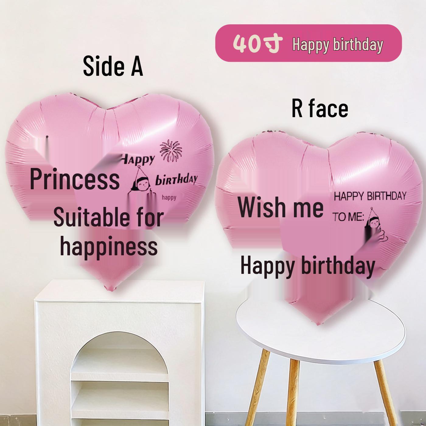 First Birthday & 18th Birthday Party Décor Set: Love Heart Balloons & Girl Celebration Backdrop