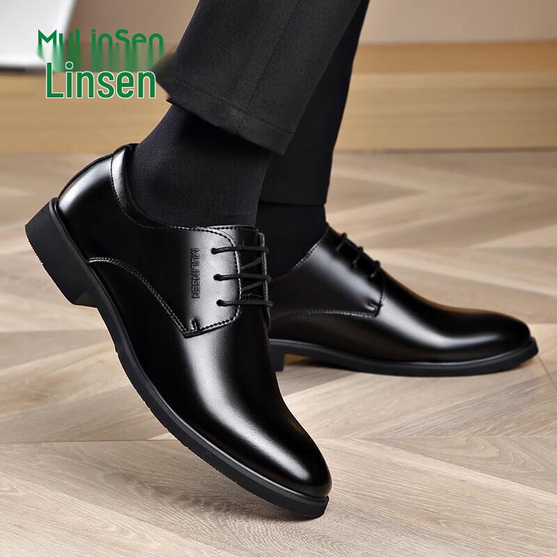 Mulinsen Men s L223012 Business Casual Leather Shoes 39 чёрный
