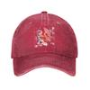 Japonský kapr Koi Ryba Sakura Baseballová čepice Vintage Opotřebovaný Džínový Snapback Klobouk pro Unisex Ženy Nestrukturovaný Měkký Klobouk Čepice