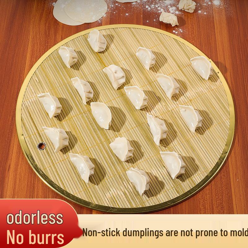 Bamboo Dumpling Rack and Cover Mat - Woven Winnowing Basket