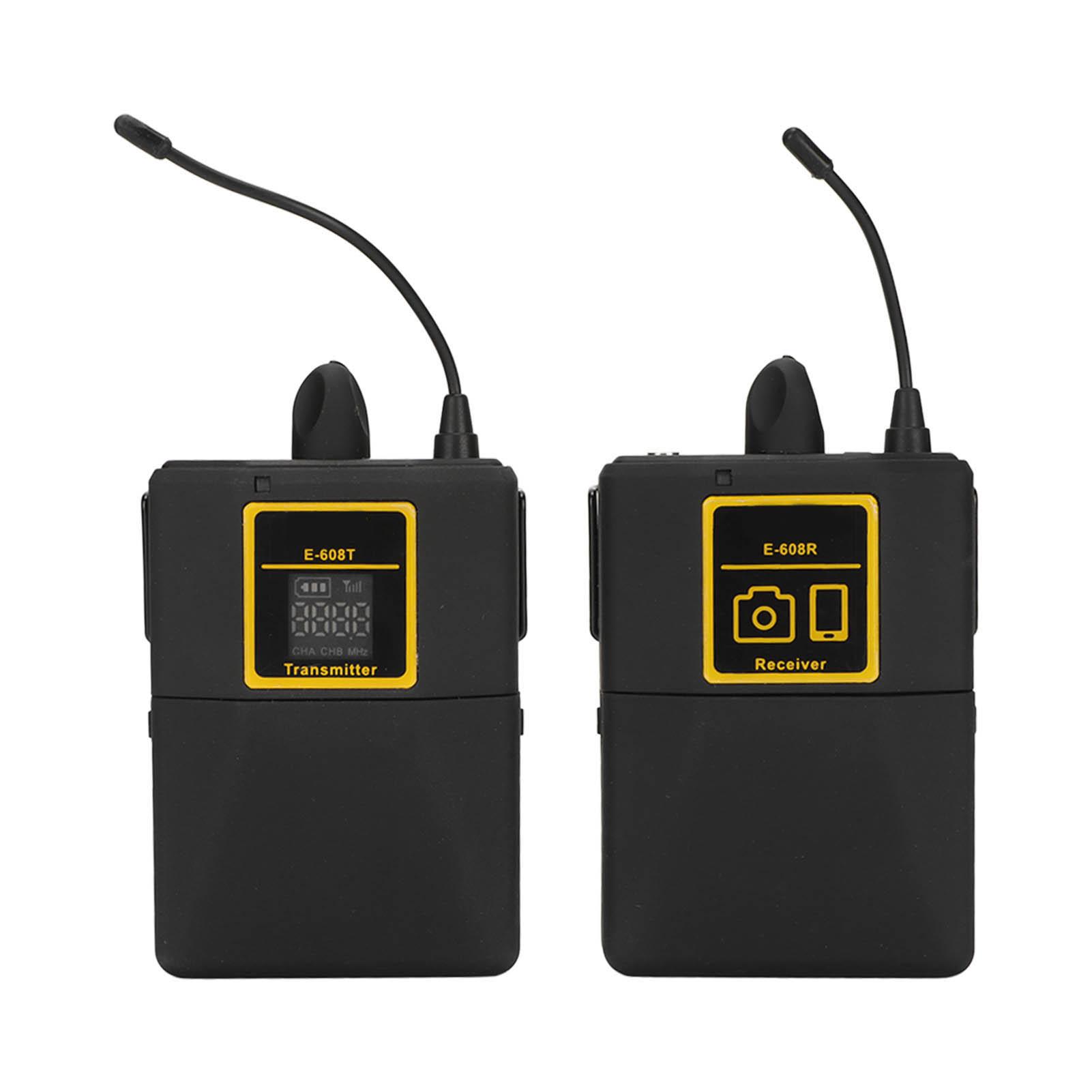 

Беспроводная петличная микрофонная система с шумоподавлением, 164-футовый диапазон, петличный микрофон, передатчик и приемник для