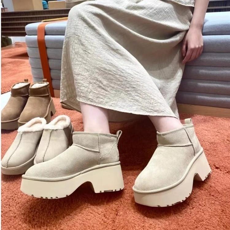 Fashion 2024 Snowy boots for women in winter new  plus thick solid bundled plus half Casual cotton shoes snow boots