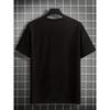 European Sizes Creative Line Cat Men's Fashion Trend Pattern Print, Men's Round Neck Short Sleeve T-Shirt, Vacation Camping Casual T-Shirt