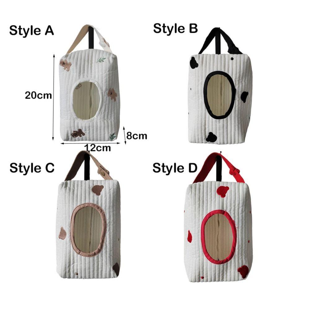 Cotton Car Tissue Box Handheld Napkin Holder Home Supplies Wet Wipes Case  Kitchen
