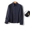 2025 Spring Women's Striped Long-Sleeve Loose-Fit Turn-Down Collar Shirt