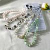 Crystal Mobile Phone Chains Stone Bead Phone Wrist Lanyard Cellphone Strap  Bag Pendant