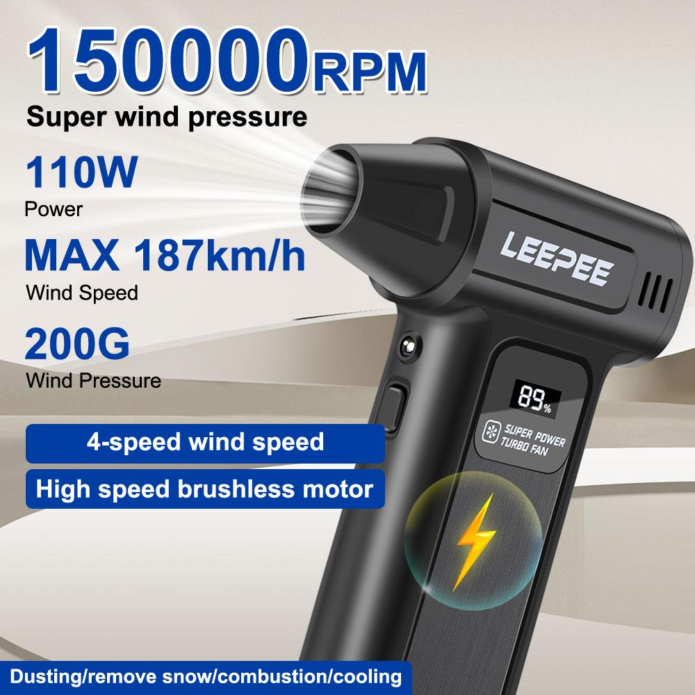 Car Accessories Cleaning Blower Tool 3 Outlet Nozzles 2025 New Violent Hair Dryer Turbo Jet Fan Blowing Snow Car Fan Portable Electric Air Duster