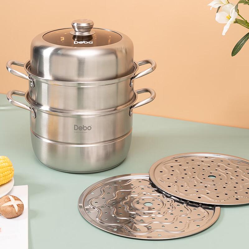 Debo Angelo 3-Layer Stainless Steel Steamer Pot