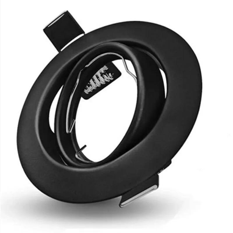 

1/2шт светодиодные светильники рамочные круглые держатели приспособления регулируемые для MR16 GU10 патрон лампы встраиваемый светодиодный точечный светильник кронштейн