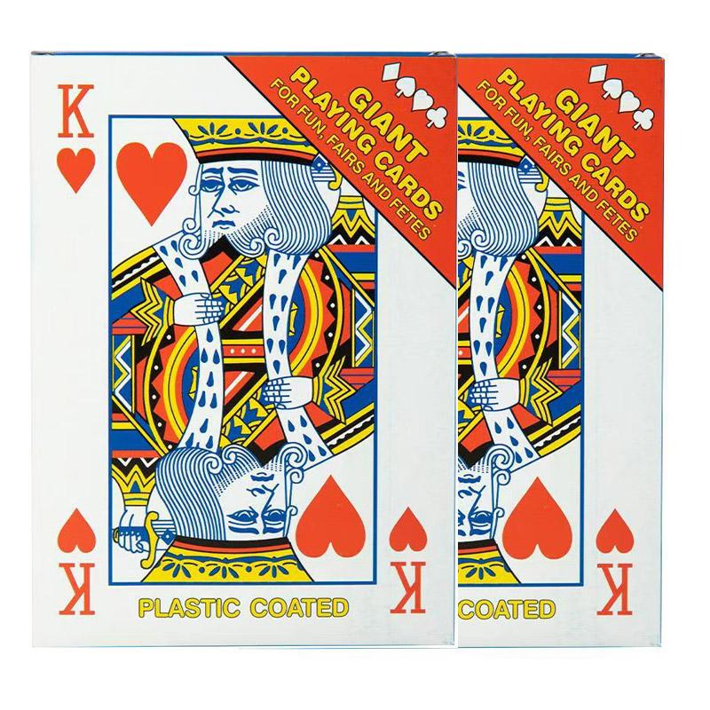 Oversized Super Jumbo Poker Playing Cards 4x Larger Travel Carnival Wedding Birthday Party Favors Family Board Games For Adults