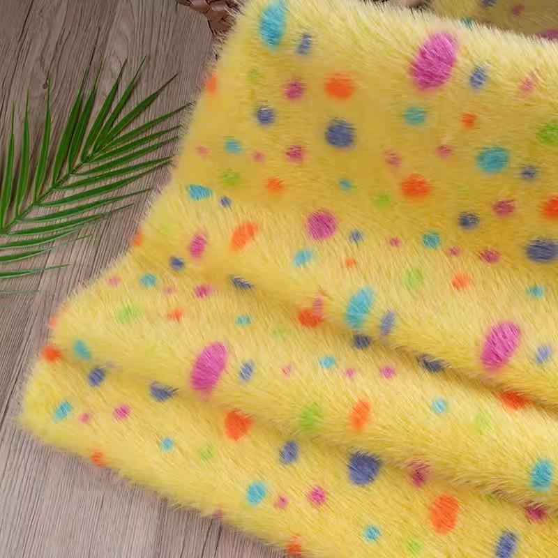 1yard High End Mink Print Plush Fur Fabric Handmade DIY Toy Pillow Background Fabrics for Clothing Pelliccia Finta Tessuto