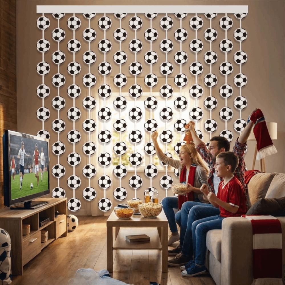 Waterproof Football Door Curtain Sports Theme Football Match Backdrop Party Decoration