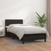 3140987 vidaXL Divan Bed with Mattress Black 100x200 Cm Faux Leather
