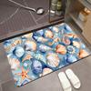 Ocean Theme Non-Slip Diatomite Floor Rug, Quick Dry Anti-Skid Bathroom Door Mat