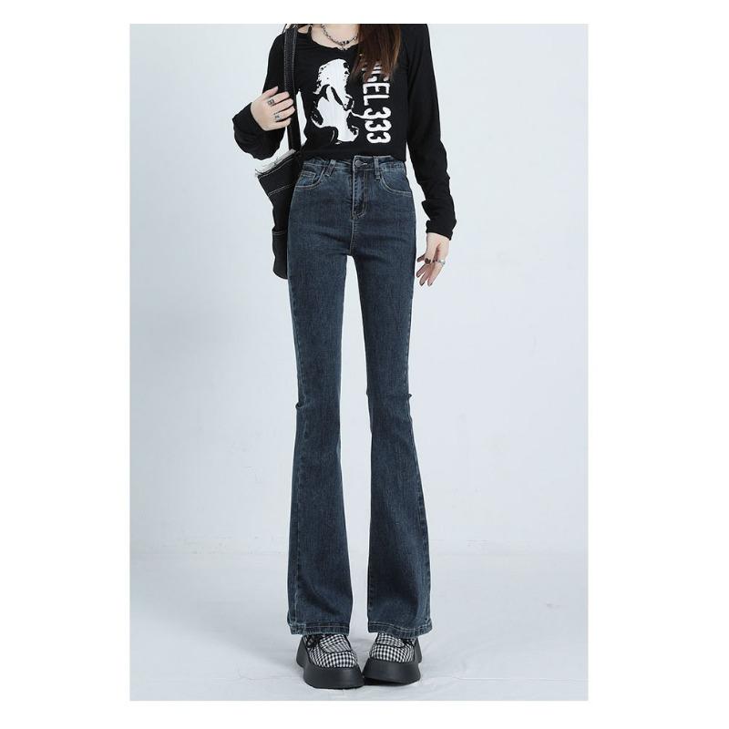 Stretch Micro-Flare Jeans High-Waist Slim-Fit Hose