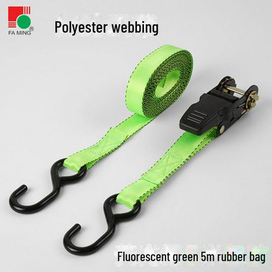 25mm Polyester Ratchet Tie Belt with Hook Tensioner for Motorcycle Shipping