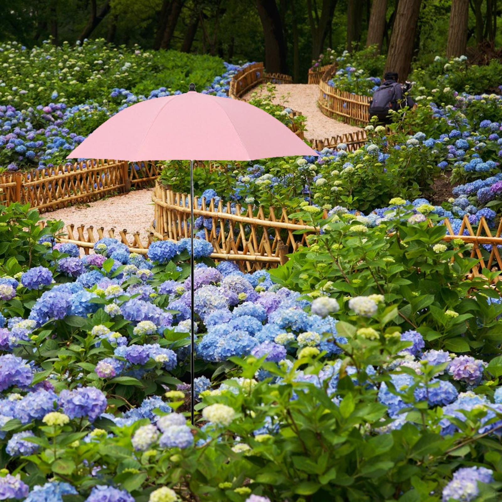 

Регулируемый навес для горшечных растений и садовых грядок, 23,6-дюймовый уличный зонт розовый