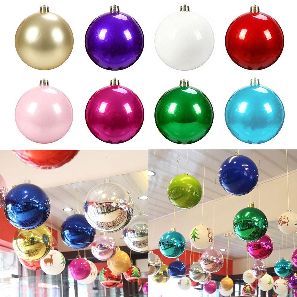 Big Plastic Pearlescent Ball Pearlescent 15CM Holiday Decorations Ball Shape Christmas Ball Shopping Mall