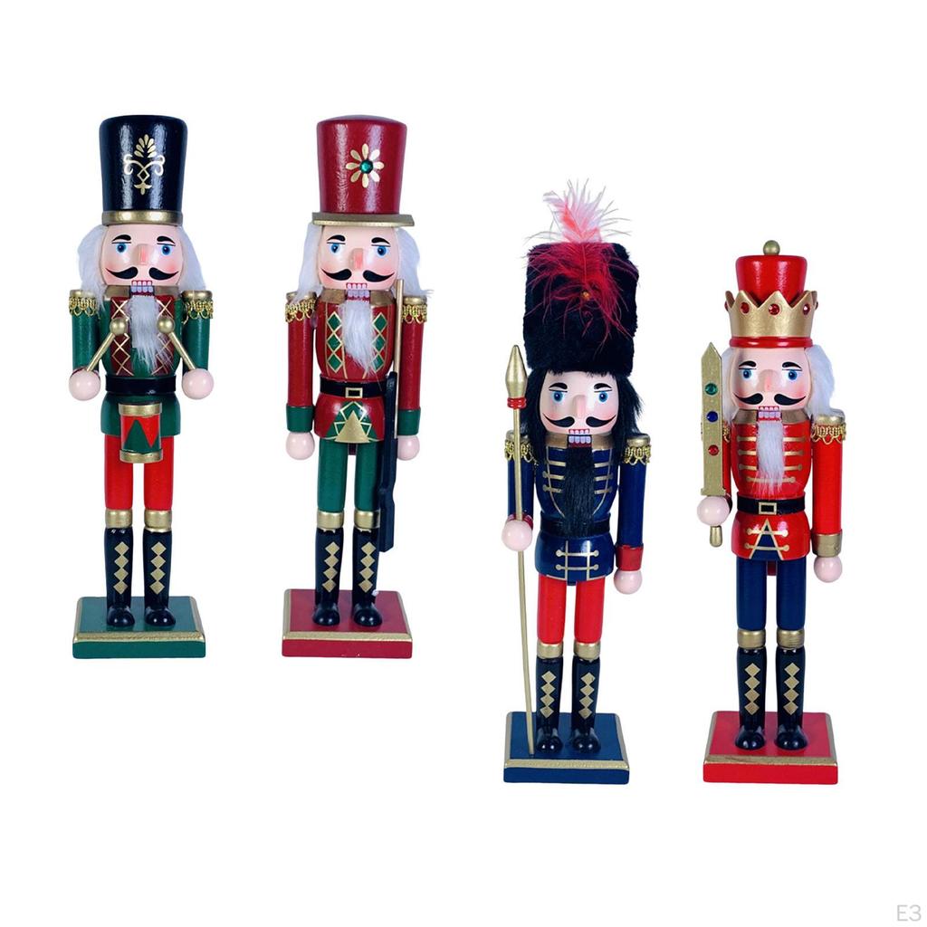 Nutcracker Soldier Figurine Party Favors Sculpture for Bookshelf Desktop