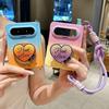 Huawei PuraXMax Mobile Phone Case with Front Frame Contrasting Color Magnetic Suction Love Bracket Side Buckle Center Shaft Width Folding Case