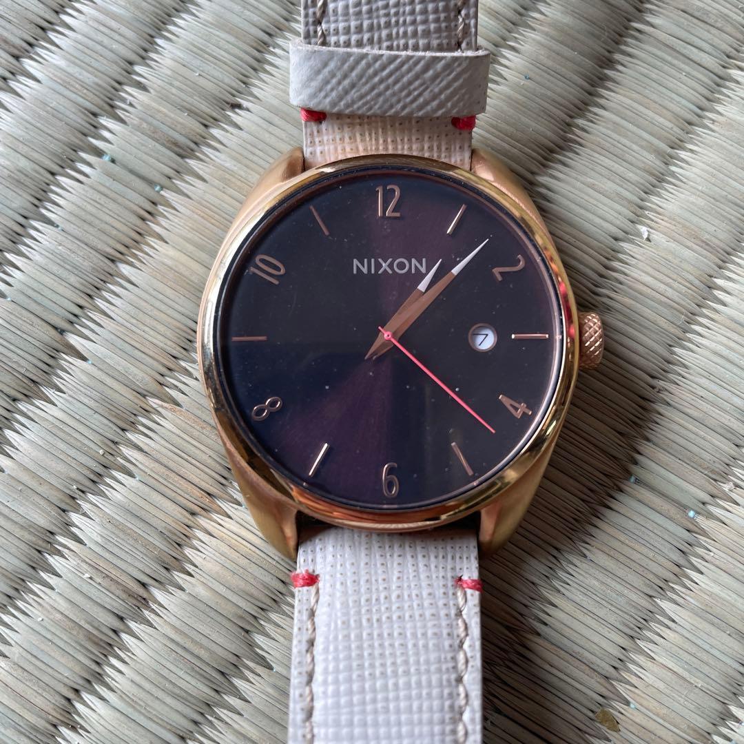 Used NIXON THE BULLET LEATHER wristwatch quartz