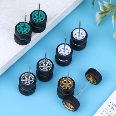 1/64 Tekerlekler Lastik Lastik Ile tekerlekler Için Model Model Araba Modifiye Parçaları Oyuncaklar