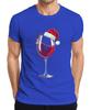 Wine Glass Santa Hat Red Wine Xmas Gift Wine Party Unisexs TShirt
