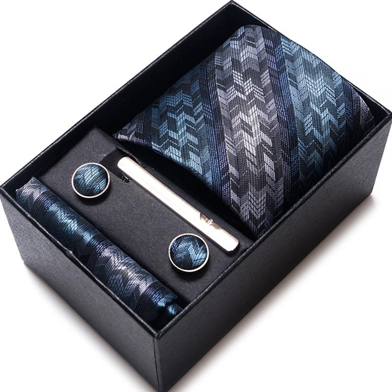 Men's Formal Business Jacquard Tie Gift Box Set