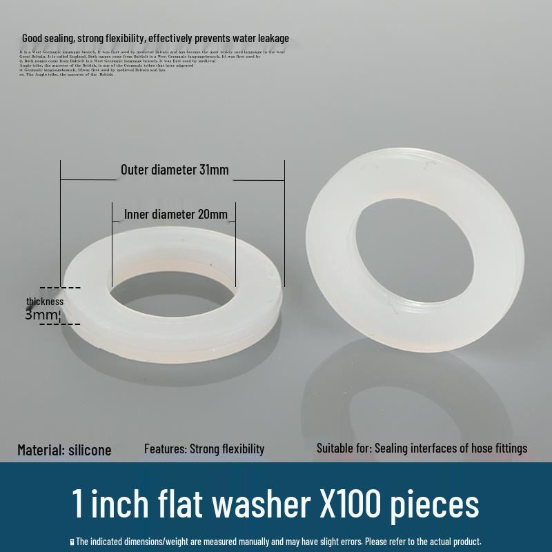 Silicone Rubber Gasket for Water Heater Inlet Pipe: Flat Washer & Corrugated Pad