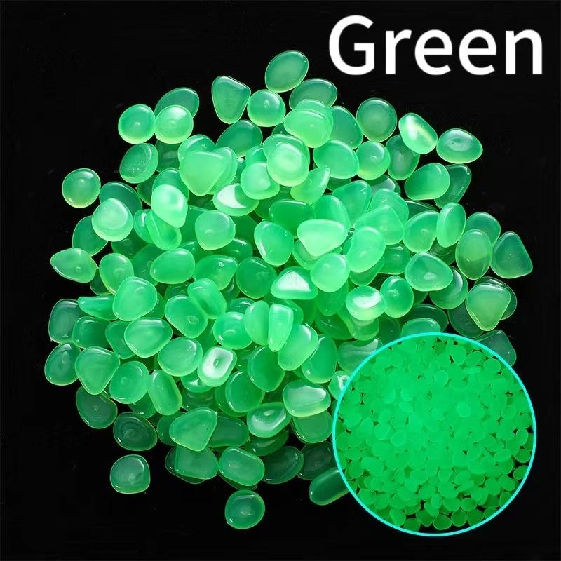 100-1000pcs Luminous Stone Garden Fish Tank Landscape Glow-in-the-dark Stone Decoration Artificial Fluorescent Color Goose Stone