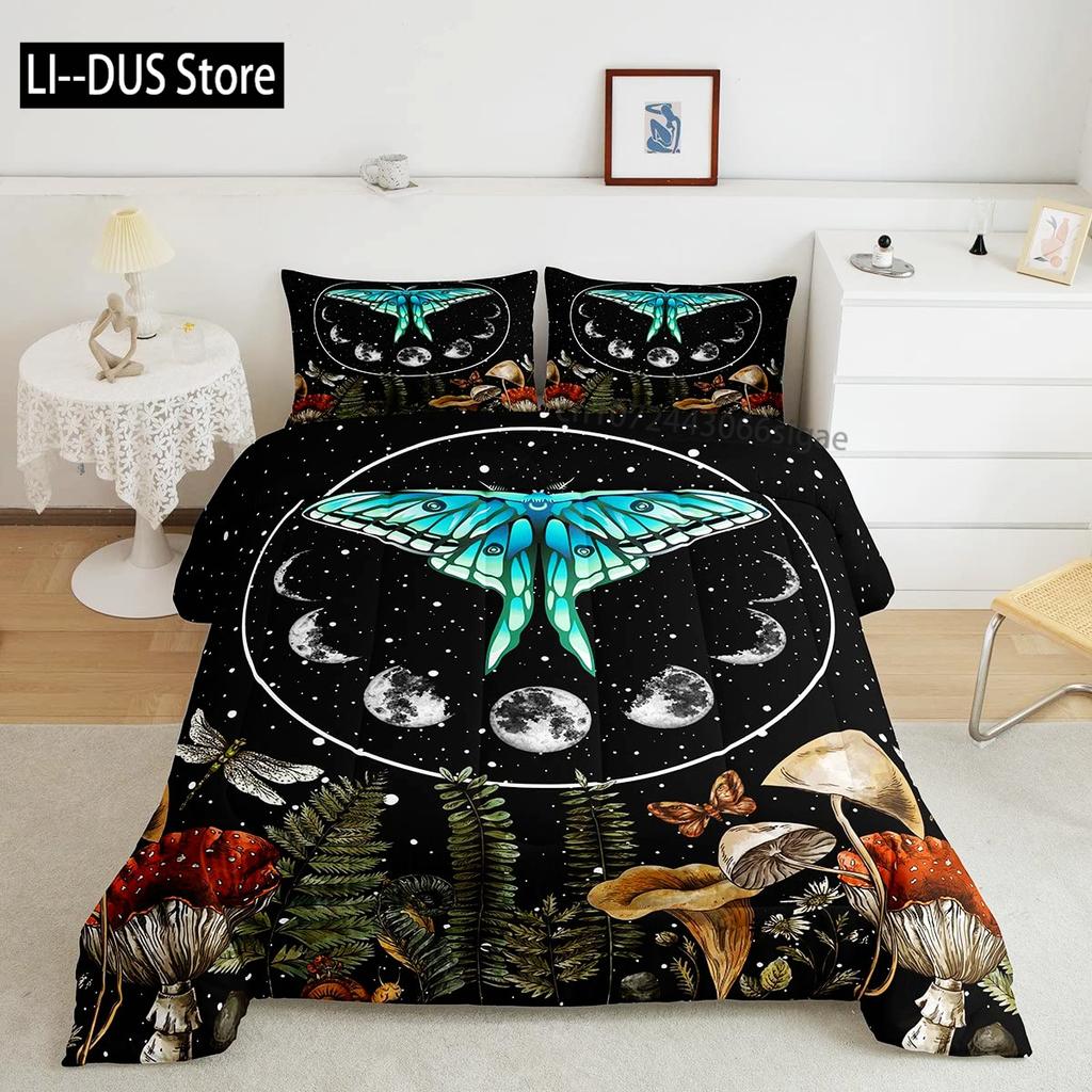 Aquarell Pastell Floral Bettwäsche Sets Vollgröße Bettbezug für Mädchen Frauen Libelle Deckenbezug Steppdeckenbezug Zimmerdeko
