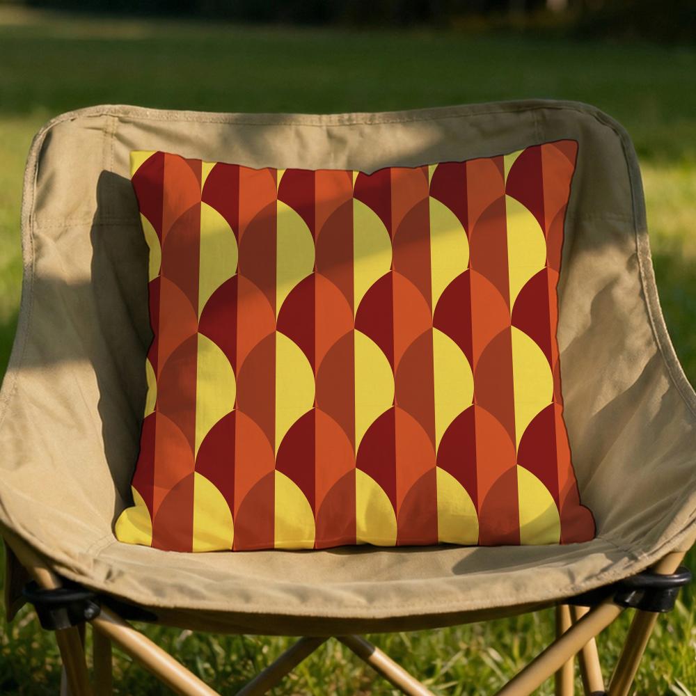 

Оранжевая геометрическая наволочка Мягкая двусторонняя Прочная наволочка для подушки Многоцелевое использование для дома Автомобиля Ежедневный комфорт 30X30cm