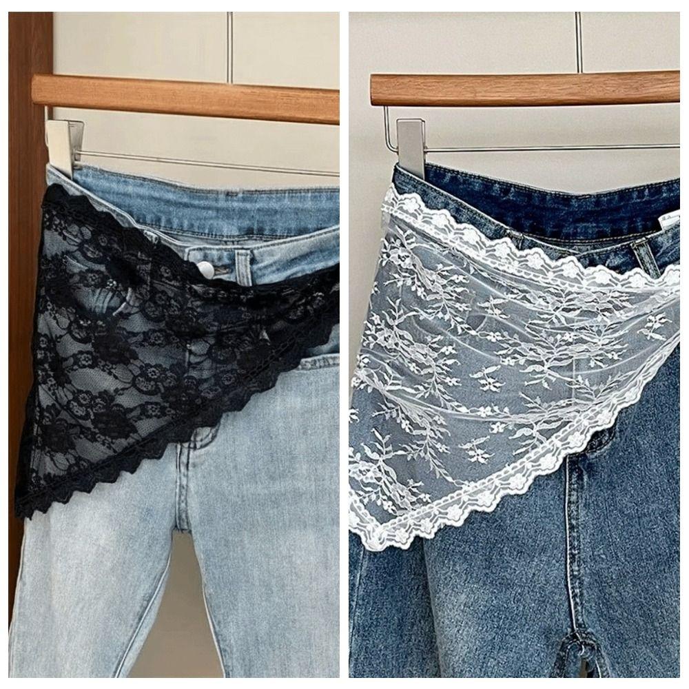 Y2K Triangle Apron Embroidery Outwear Mini Skirt Fashion Waist Scarf Streetwear