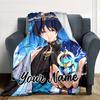 Customizable Genshin Impact9 Throw Blanket – Personalized Name, All-Season Cozy Snug Blanket, Machine Washable, Personalized Blanket