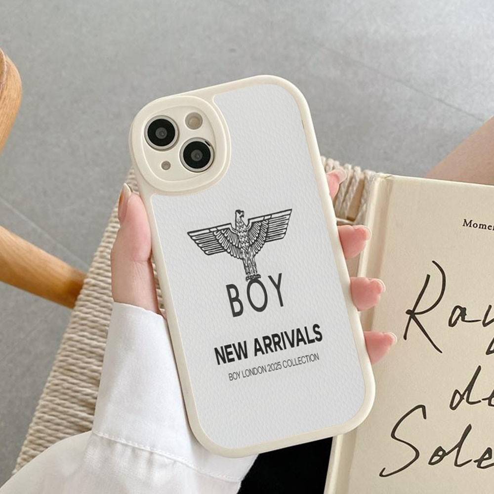 Classic B-Boy L-London Logo Phone Case For IPhone 16 15 14 13 Pro Max 11 12 Plus Leather Silicone Cover