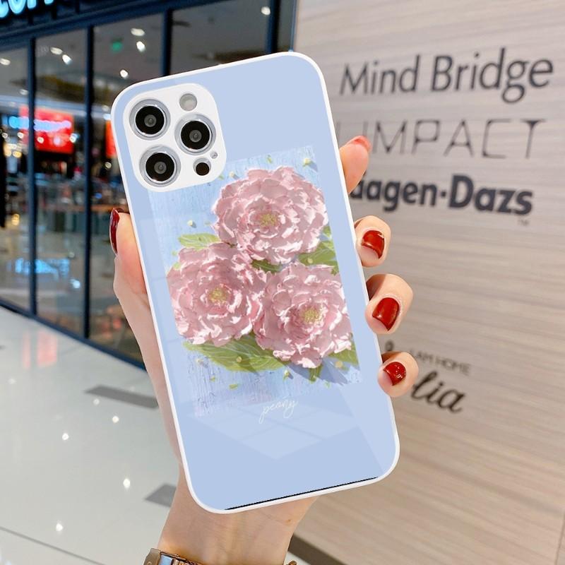 Husă de Telefon Pictură Artă 3D Pentru IPhone 14 13 12 11 Pro Max X XR XS 8 7 Plus Husă Colorată din Sticlă Lichidă