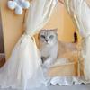 Cute Lace Pet Tent Nest Cat Dog Sleeping Creative House Bed Cats Villa Indoor Small Medium Dogs House Beds Comfortable Supplies