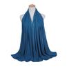 Pure color 180*75cm women plain bubble chiffon scarf hijab wrap printe