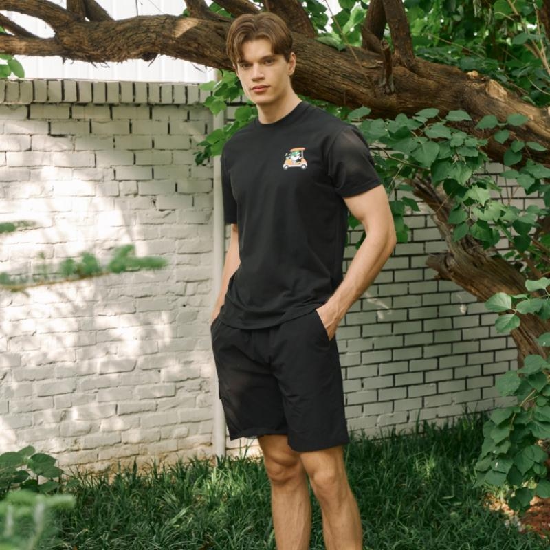 Goxo Men S Round T ShirT Black Swag carT