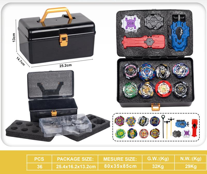 

Игрушка Взрывной Гироскоп Взрывной Гироскоп Набор для Атаки с Ящиком для Инструментов Двусторонний Запускатель Боевая Арена Дети