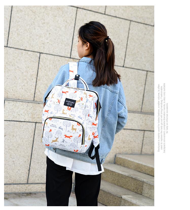 Trendy Large-Capacity Mommy and Baby Travel Backpack