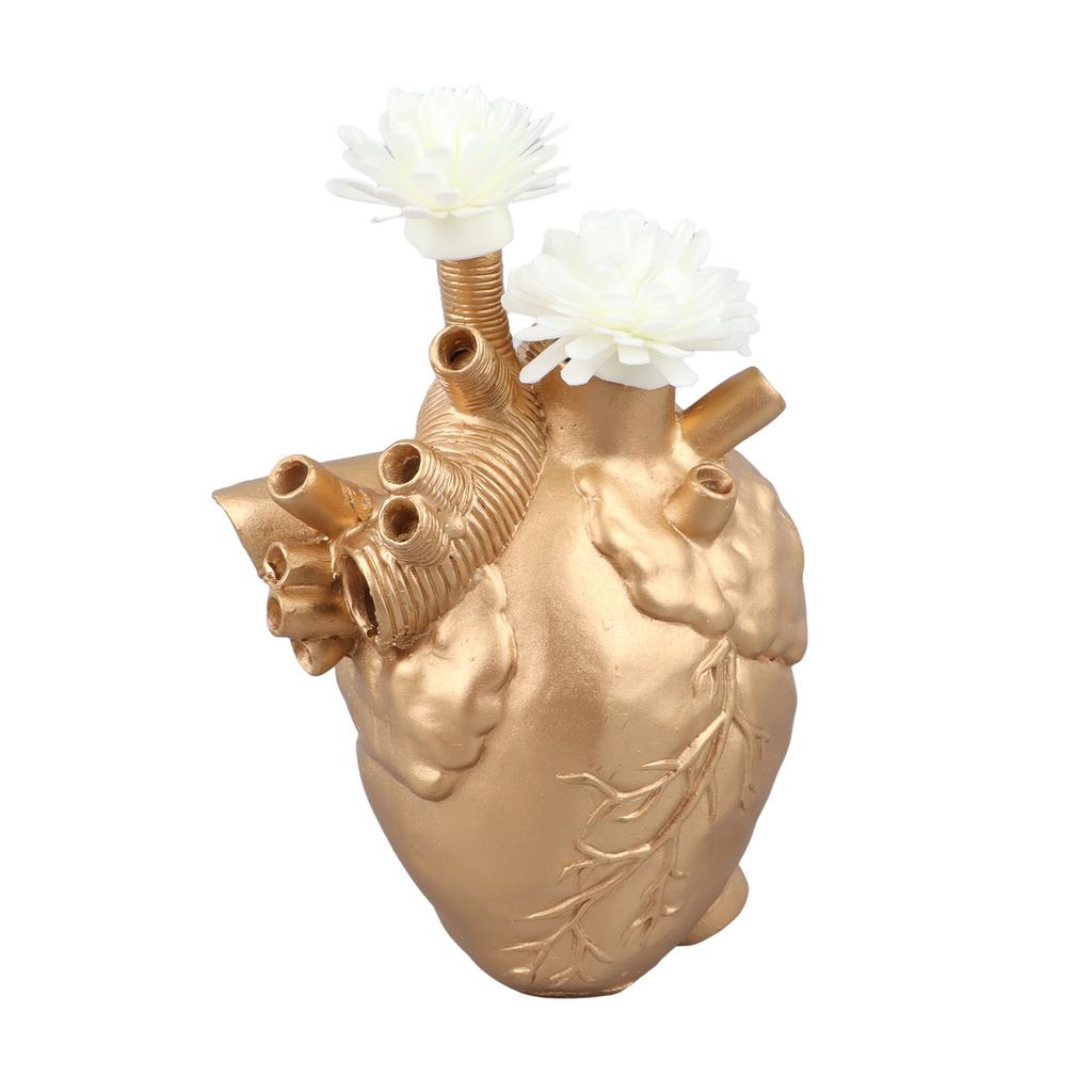 Kreatywne Anatomiczne Wazony w Kształcie Serca Rzeźba z Żywicy Wazony na Kwiaty w Kształcie Serca na Biurko Dom