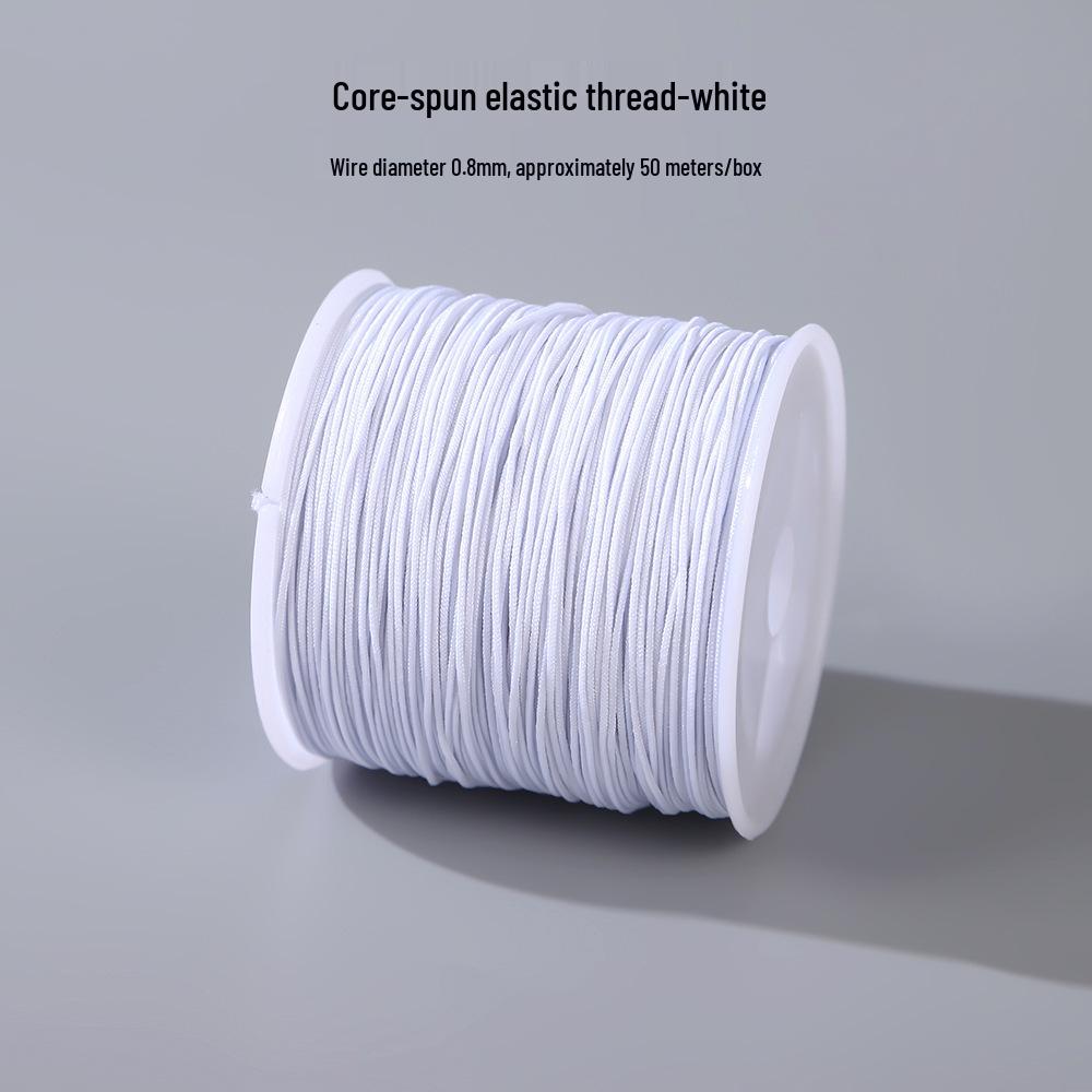 Colorful Core-Spun Elastic Cord for DIY Jewelry & Bodhi Bracelets - Wear-Resistant and Perfect for Knotting