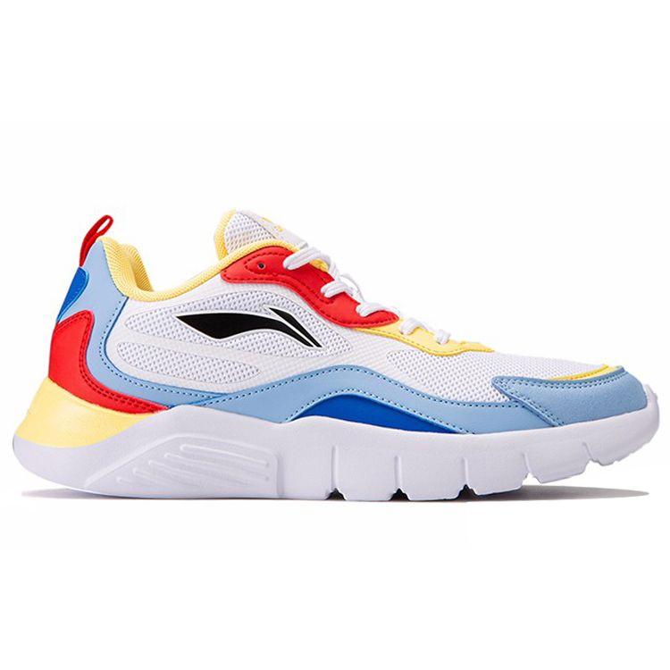 Li-Ning Retro Trend Casual Low-Top Running Shoes Unisex Sneakers White Blue AGCQ245-1