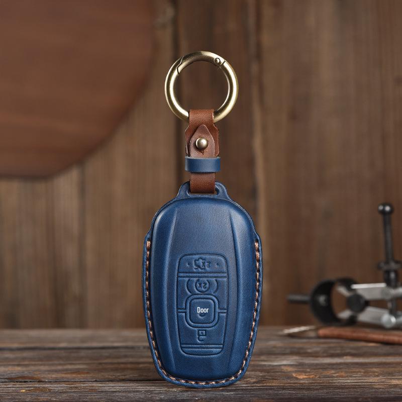 

Vintage Distressed Genuine Cowhide Car Key Case for Lincoln