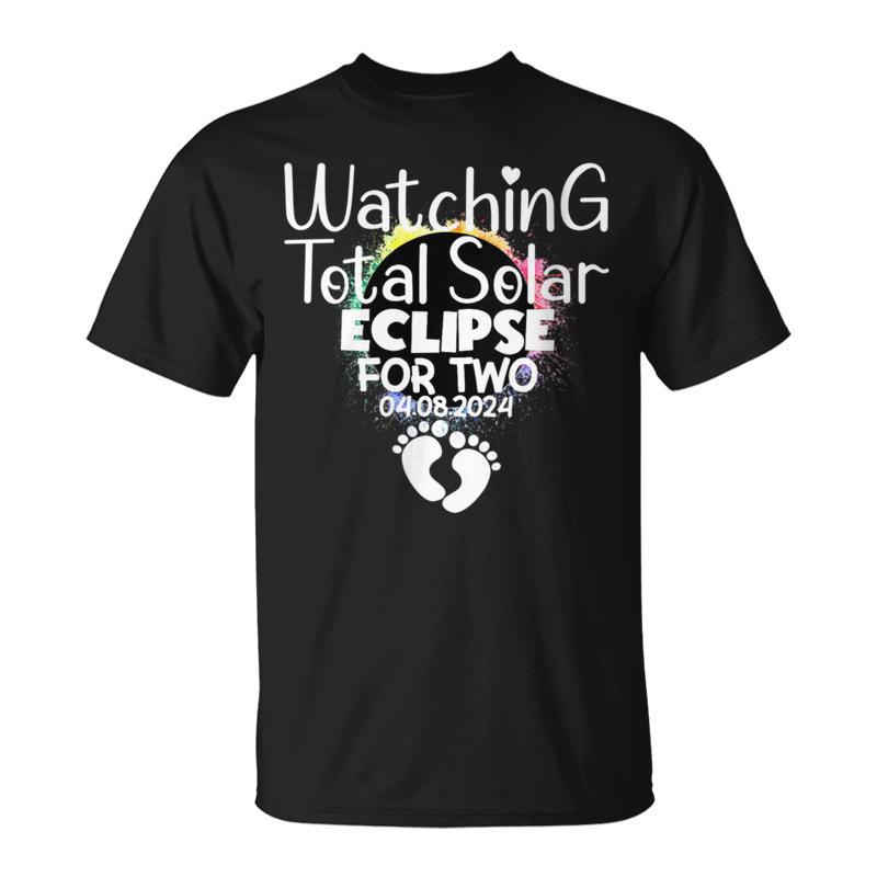 Pregnancy Announcement Total Solar Eclipse April 8 2024 T-Shirt