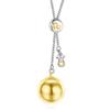 Pregnancy Ball Sliding Chain Pacifier Pendant with Golden Heart