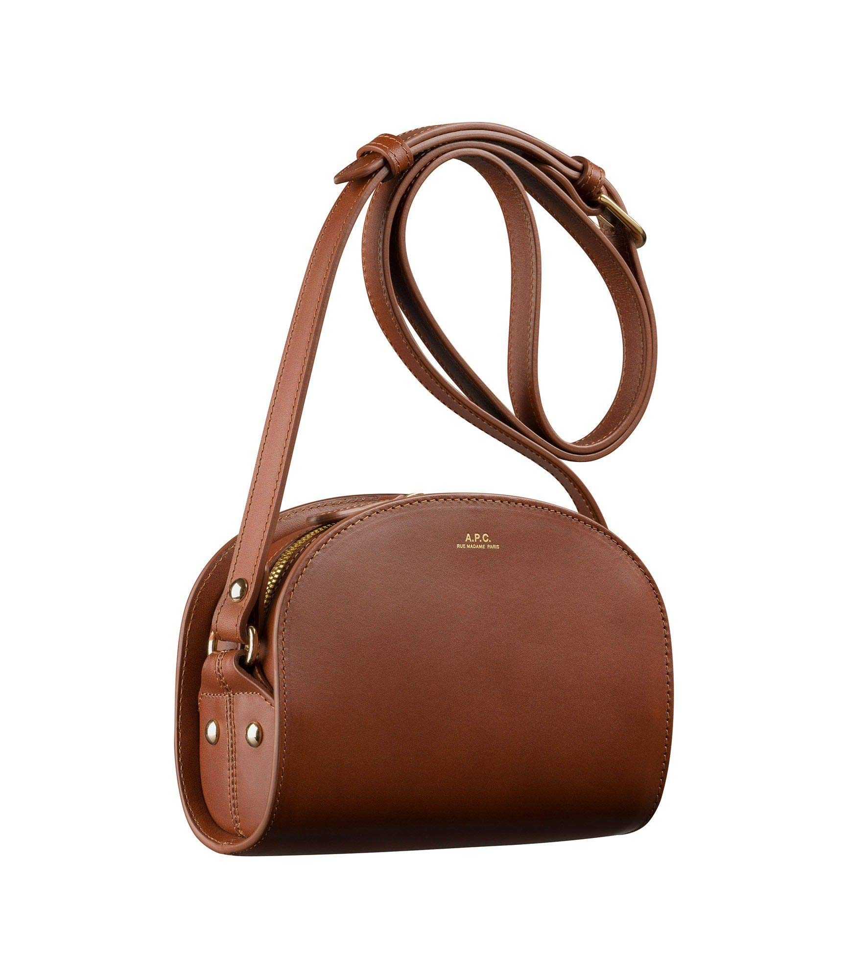 

APC Mini Half Moon Bag F61392 Mini bag Leather Mini Half Moon Half Moon Shape Shoulder Bag Pochette [A.P.C.] A.P.C. A.P.C. Demi-Lune [Item] (Brown) коричневий