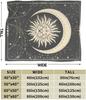 Tarot Sun and Moon Flannel Fleece Throw Blankets, Boho Sun Moon and Star Cozy Blanket On for Home Bedroom Living Room Office Dor